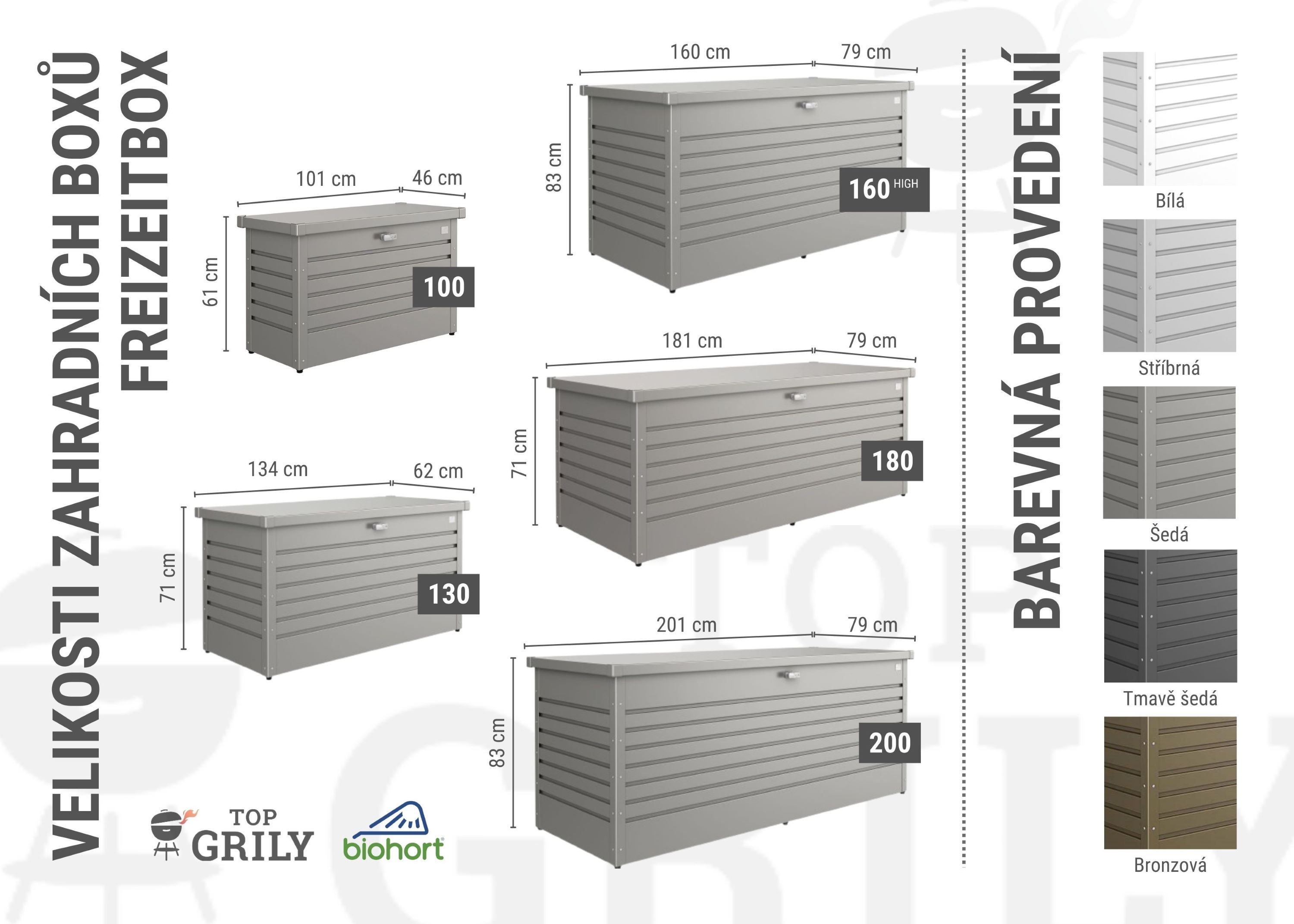 Zahradní úložné boxy Biohort FreizeitBox - informace