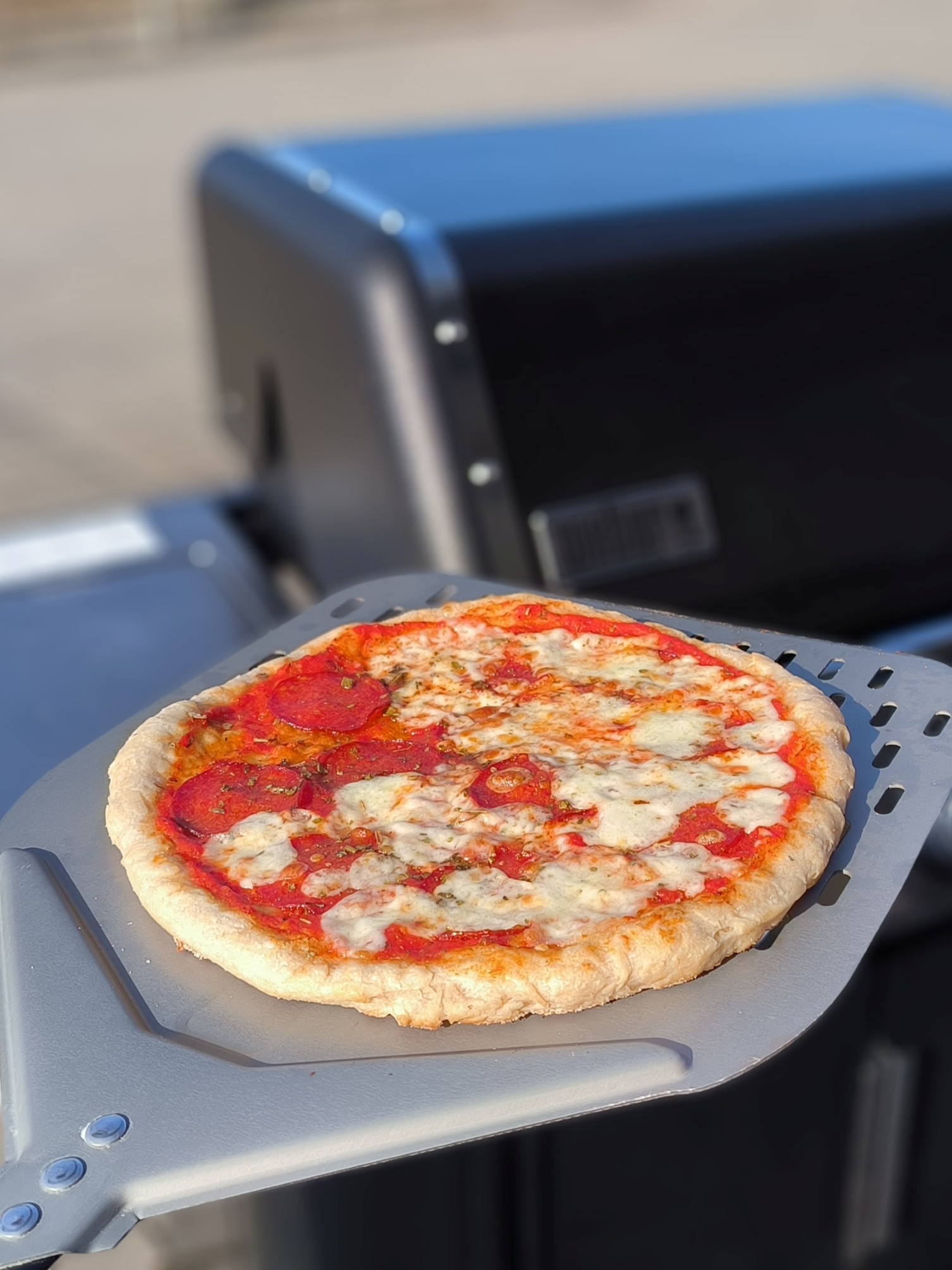 Jednoduchá domácí pizza - připravená na servírování Jednoduchá domácí pizza - připravená na servírování