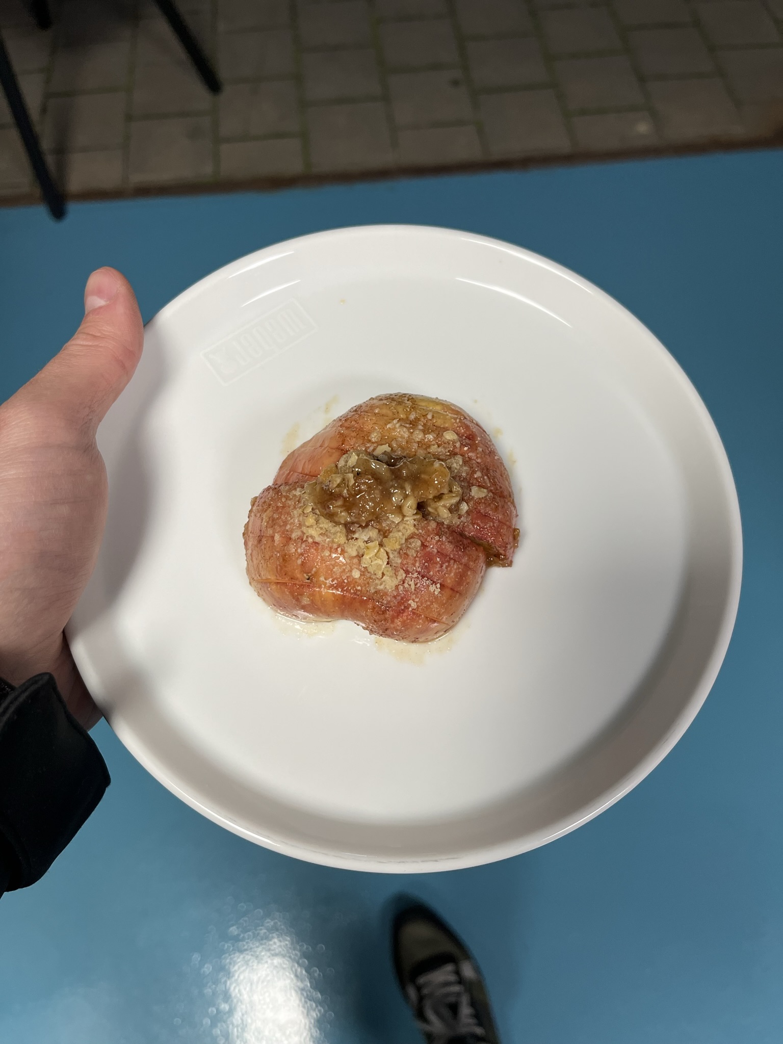 Grilované jablko - servírování Grilované jablko - servírování