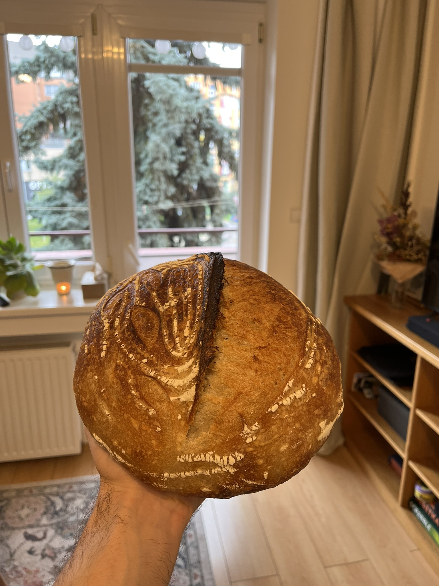 Domácí kváskový chleba pšenično-žitný
