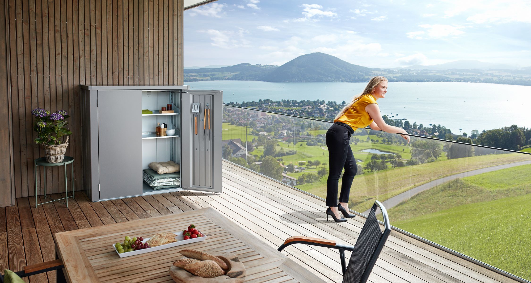 Biohort úložné boxy na balkon Romeo