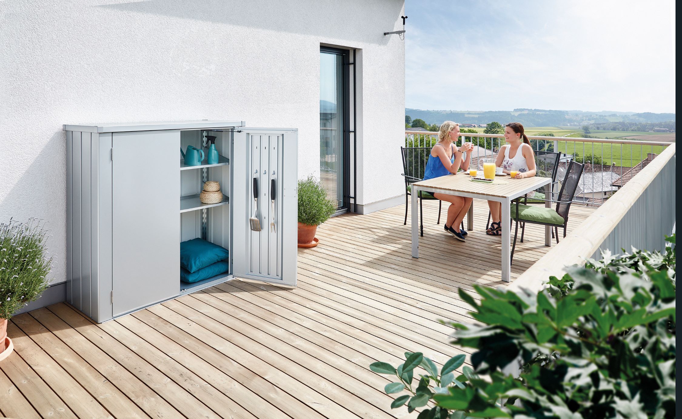 Biohort úložné boxy na balkon Romeo