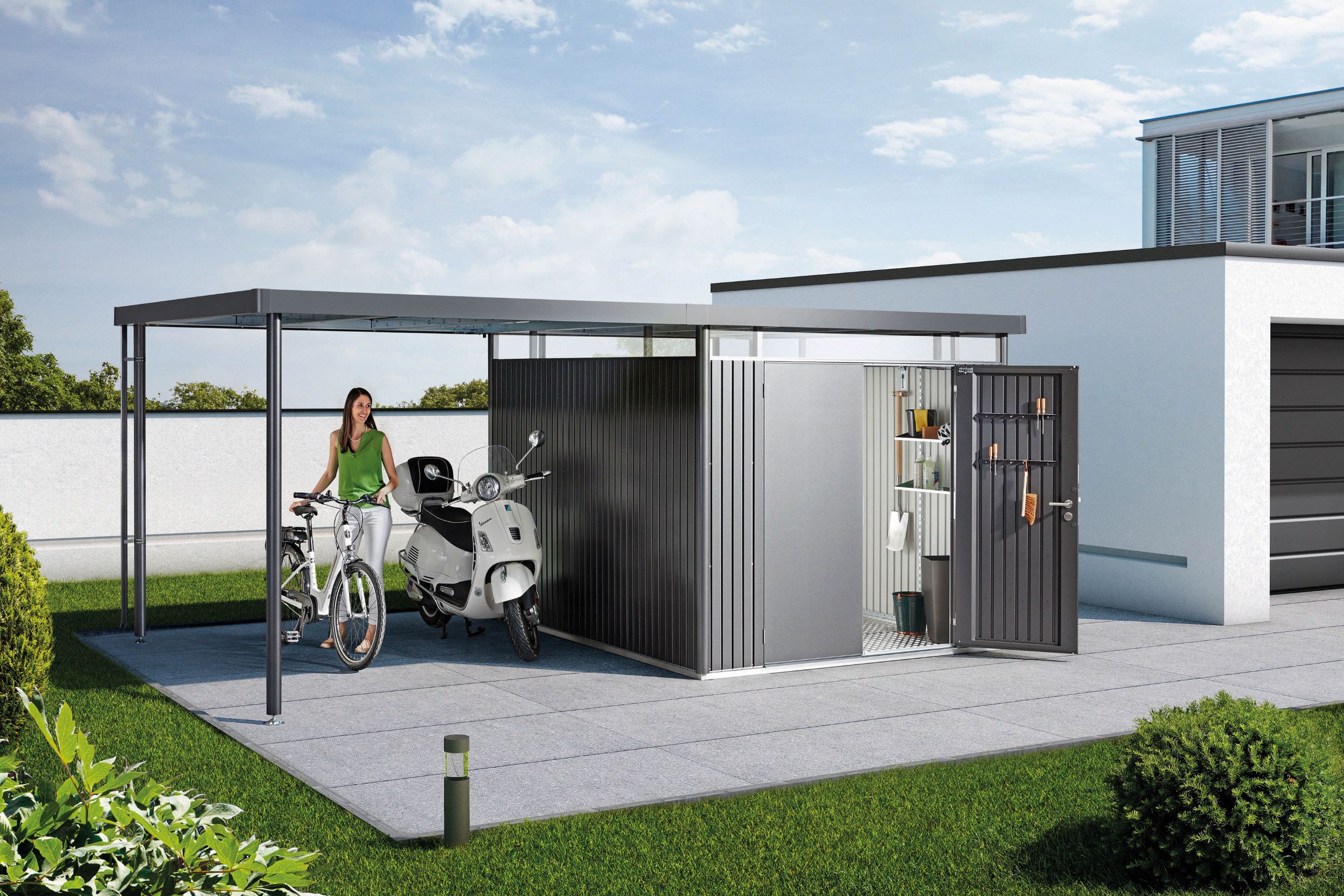 Moderní zahradní domky Biohort HighLine 4