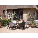 Zahradní Jídelní Stůl Provence teakový o průměru 150cm - Light Grey