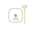 Čtvercová skleněná poklice Lodge 26 cm