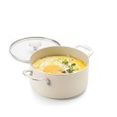 Hrnec s poklicí KitchenAid Aluminium Coloured 20 cm, mandlová