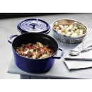 Litinový hrnec Staub 28 cm, tmavě modrý