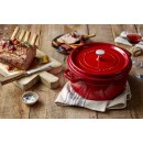 Litinový hrnec Staub 26 cm, višeň