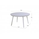 Zahradní jídelní stůl Sophie Studio průměr 128 cm - bílý