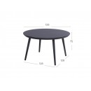 Zahradní jídelní stůl Sophie Studio průměr 128 cm - černý