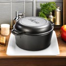 Litinový combo hrnec Double Dutch Oven Lodge 4,7 l