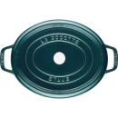 Oválný litinový hrnec Staub 31 cm, mořská modř