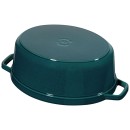 Oválný litinový hrnec Staub 31 cm, mořská modř