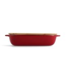 KitchenAid pekáč s dřevěným víkem - velký, královská červená