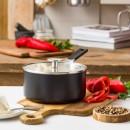 Rendlík s poklicí KitchenAid Aluminium Coloured 16 cm, matná černá