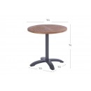 Sklopný Zahradní stůl Sophie Bistro Teak průměr 70 cm - bílý