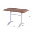Sklopný Zahradní stůl Sophie Bistro Teak 110 x 70 cm - bílý