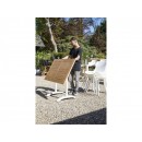 Sklopný Zahradní stůl Sophie Bistro Teak 110 x 70 cm - bílý