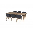 Zahradní Jídelní Stůl Sophie Teak 240 x 100 cm - černý