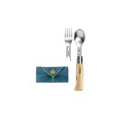 Opinel sada Picnic+ N °8 - lžíce, vidlička, ubrousek, bez nože