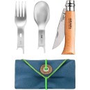 Opinel sada Picnic+ N °8 - lžíce, vidlička, ubrousek, včetně nože