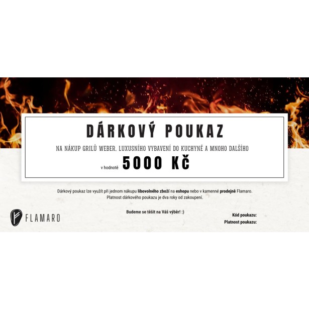 Dárkový poukaz 5.000 Kč