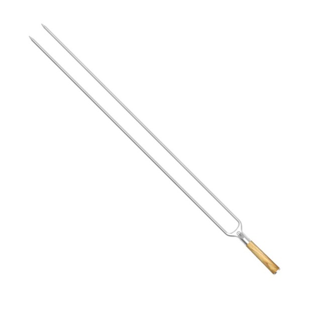 Velký nerezový špíz Churrasco Forged - dvojitý, 70 cm