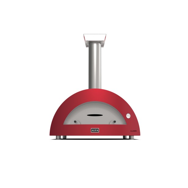 Pec na pizzu na dřevo Alfa Forni – 5 Pizze, červená