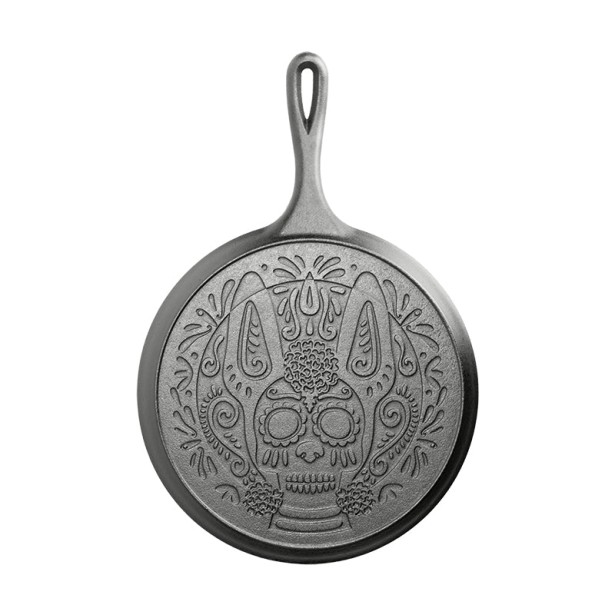 Litinová pánev na palačinky Lodge 26 cm - Xolo Sugar Skull