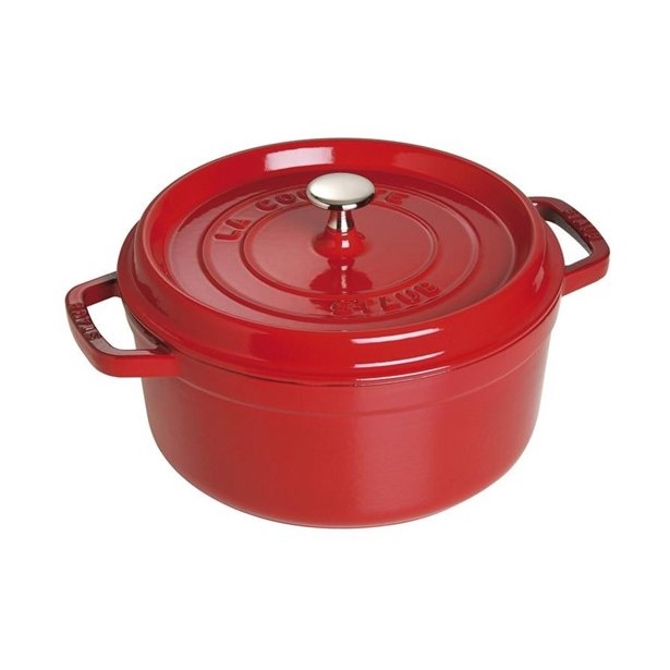 Litinový hrnec Staub 24 cm, višeň