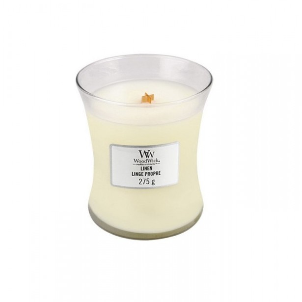 Vonná svíčka WoodWick střední - Linen