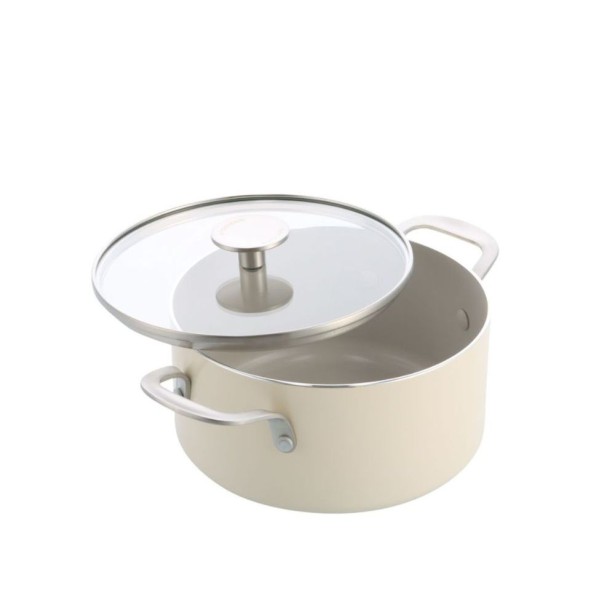 Hrnec s poklicí KitchenAid Aluminium Coloured 20 cm, mandlová