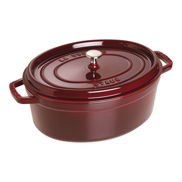Oválný litinový hrnec Staub 31 cm, grenadina