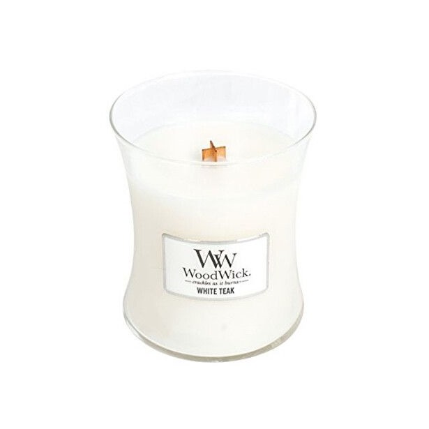Vonná svíčka WoodWick střední - White Teak
