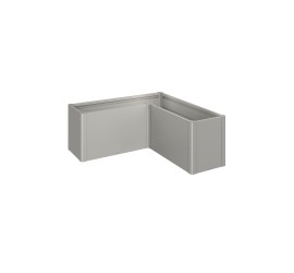 Vyvýšený záhon Belvedere tvaru L - Midi 61 cm, 1,5 x 1,5 m, šedý