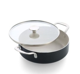 Kastrol s poklicí KitchenAid Aluminium Coloured 28 cm, matná černá