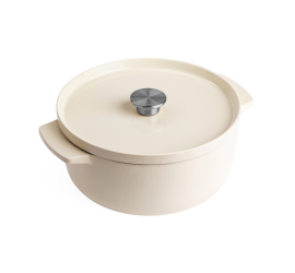 Litinový hrnec KitchenAid 26 cm, mandlová
