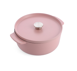 Litinový hrnec KitchenAid 26 cm, růžová matná