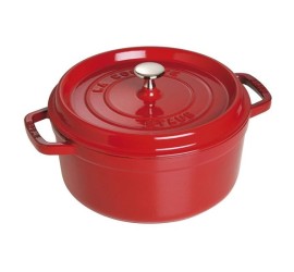 Litinový hrnec Staub 24 cm, višeň