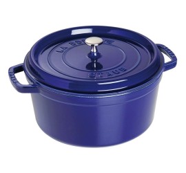 Litinový hrnec Staub 28 cm, tmavě modrý