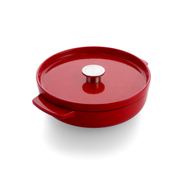 Litinový kastrol KitchenAid 26 cm, královská červená