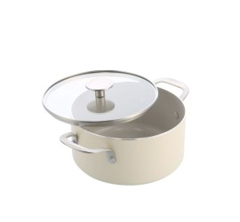 Hrnec s poklicí KitchenAid Aluminium Coloured 20 cm, mandlová