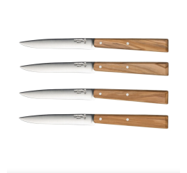 Steakové nože Opinel, 4ks, oliva