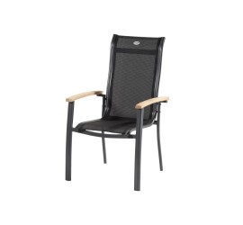 Zahradní židle Alice stohovatelná s teak područkami