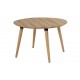 Zahradní Jídelní Stůl Sophie Teak průměr 120 cm - černý