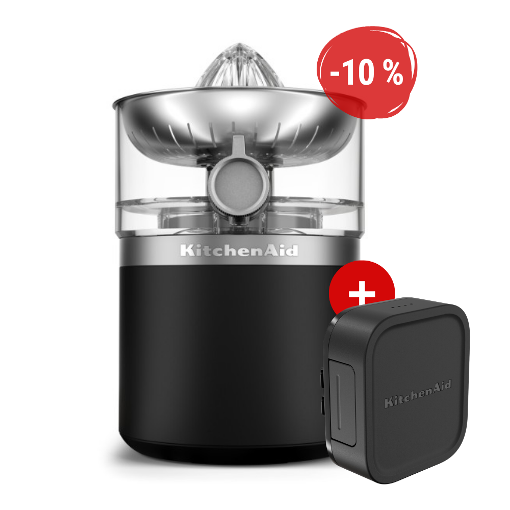 Bezdrátový odšťavňovač citrusů KitchenAid 5KCJR161BM GO, s baterií