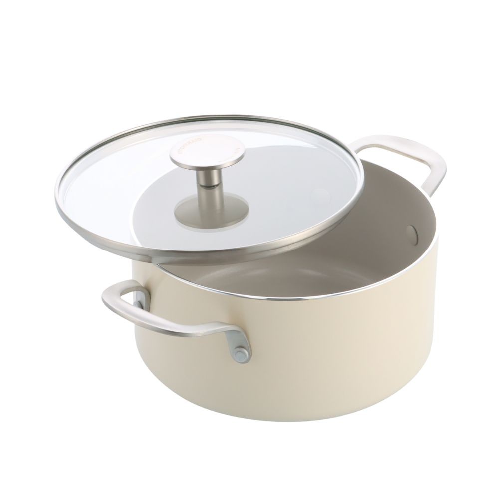 Hrnec s poklicí KitchenAid Aluminium Coloured 24 cm, mandlová