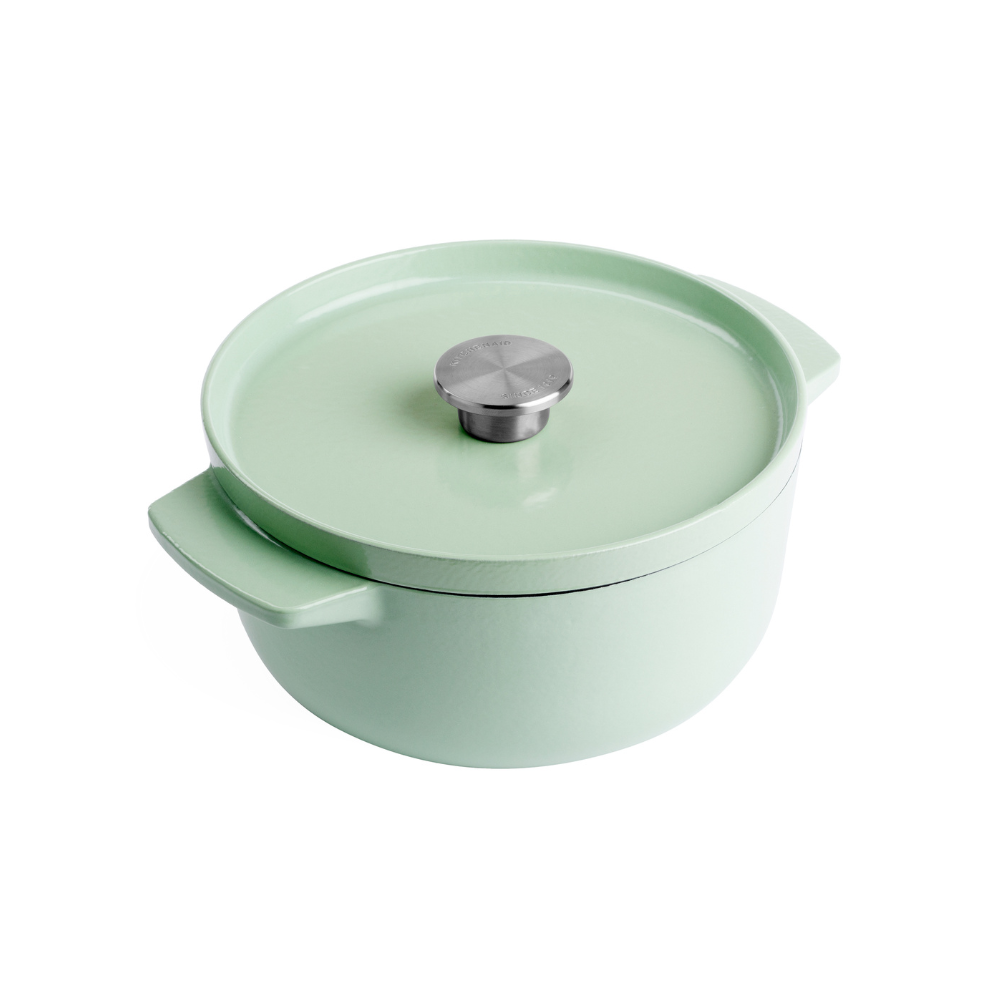 Litinový hrnec KitchenAid 22 cm, pistáciová