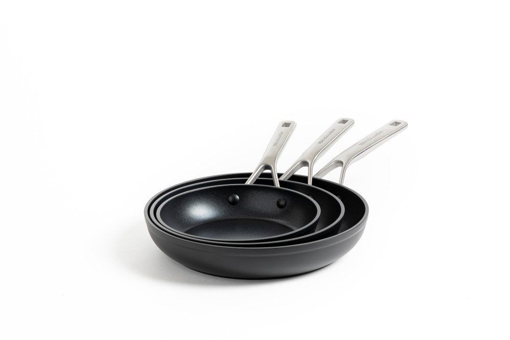 Sada 3 pánví KitchenAid Forged Hardened Aluminium - 20 + 24 + 28 cm